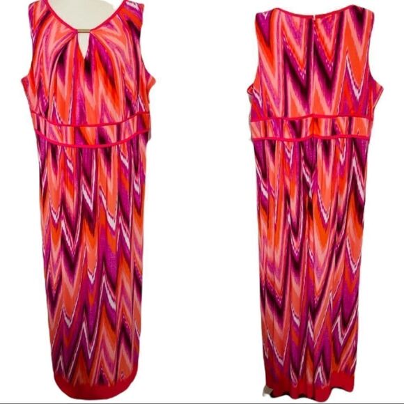 NWT Catherines Multi-Colored Maxi Dress Size 1X - Picture 1 of 11
